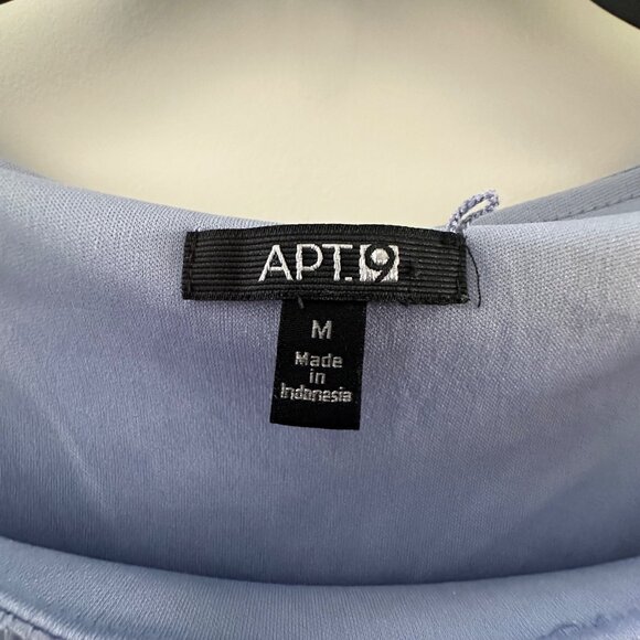 Apt. 9 Womens Light Blue Cold Shoulder Blouse With Tie Sleeves - Picture 5 of 9